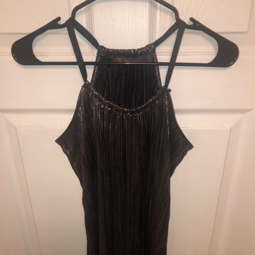 Outback Red Shiny Silver and Black Top Size Small